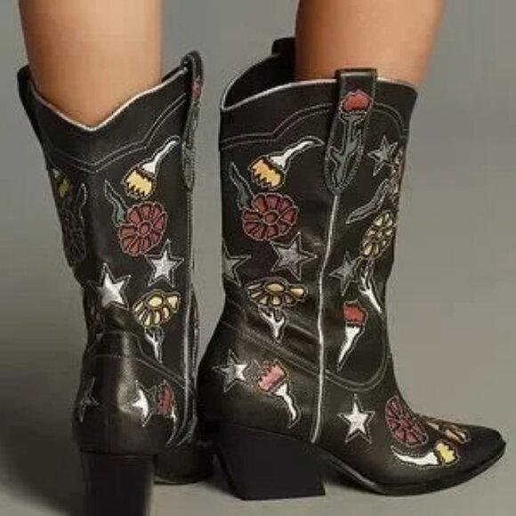 Dolce Vita Lassie Wetern Cowboy Boot Black- SZ 11- NEW - Picture 2 of 7